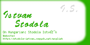 istvan stodola business card